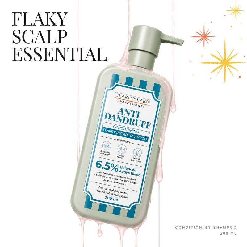 Anti-Dandruff Flake Control Conditioning Shampoo with 2% Zinc Pyrithione & 1% Piroctone Olamine - 200 ml