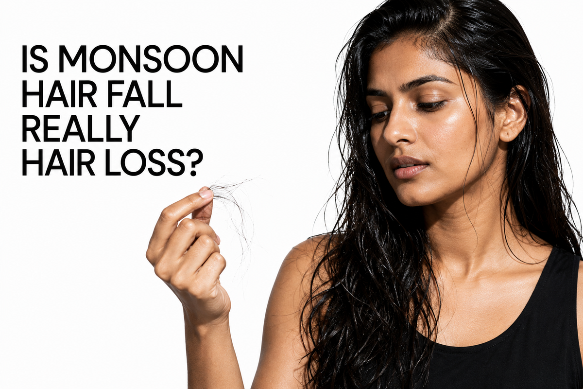 Is Monsoon Hair Fall Really Hair Loss? How to Tell Shedding, Breakage and Dandruff Apart