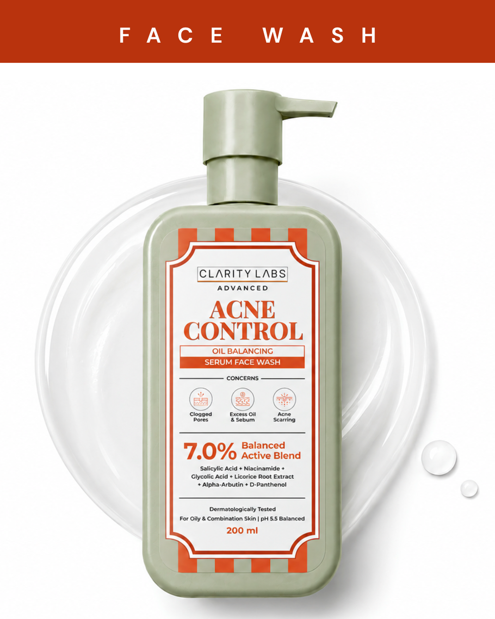 Acne Control Oil Balancing Serum Face Wash
