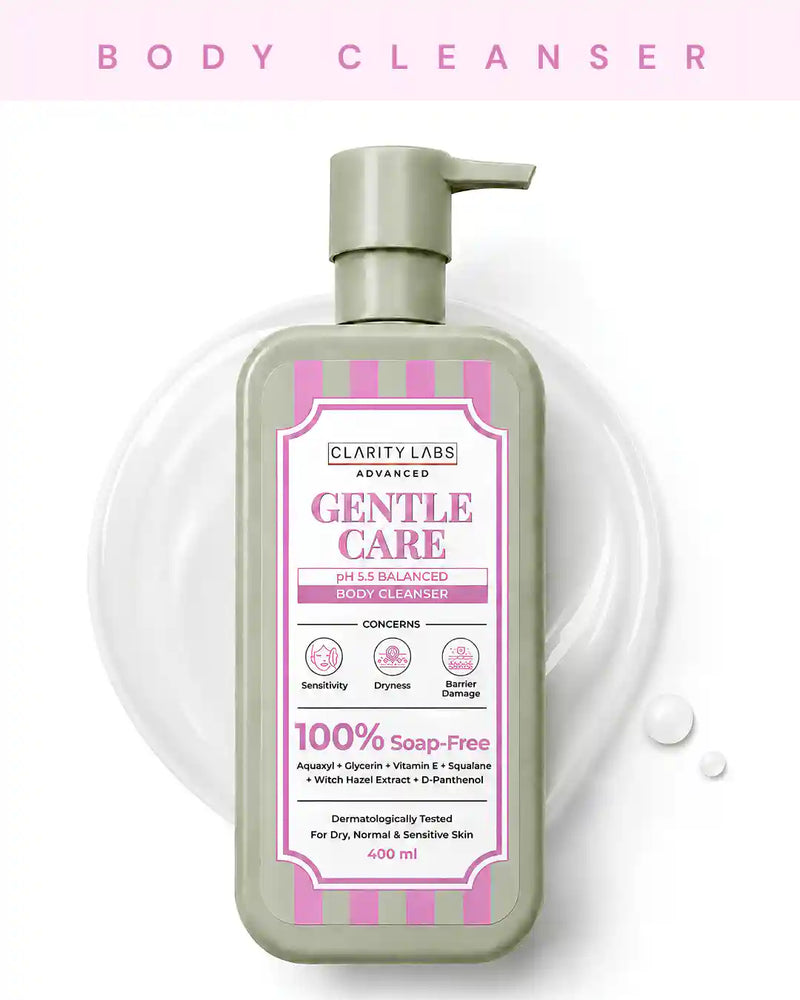 Gentle Care Body Cleanser | pH 5.5 Soap-Free Body Cleanser for Sensitive & Dry Skin - 400 ml