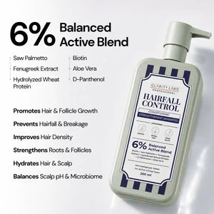 Hairfall Control Shampoo with 1% Saw Palmetto & 0.5% Biotin for Thinning & Breakage - 200 ml