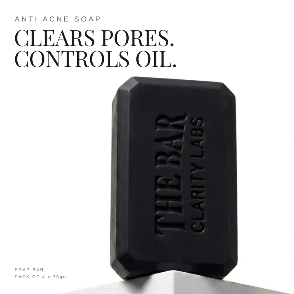 Anti Acne Soap with 1% Salicylic Acid & 0.5% Activated Charcoal | Pack of 4