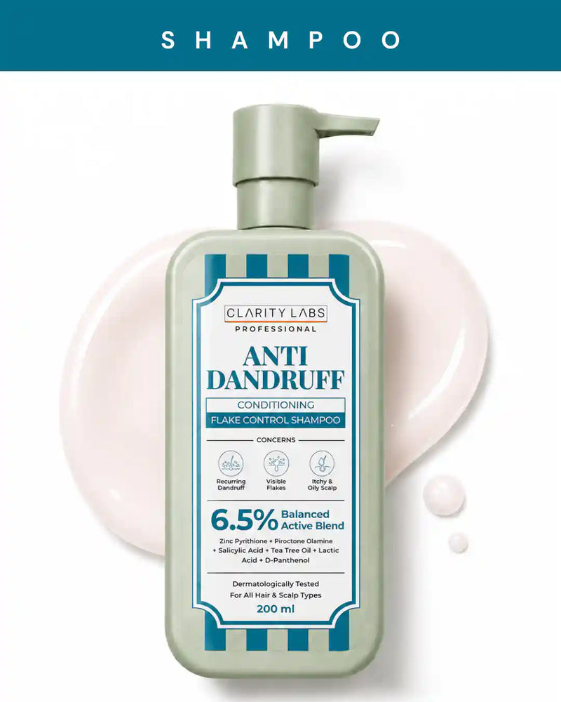 Anti-Dandruff Flake Control Conditioning Shampoo with 2% Zinc Pyrithione & 1% Piroctone Olamine - 200 ml