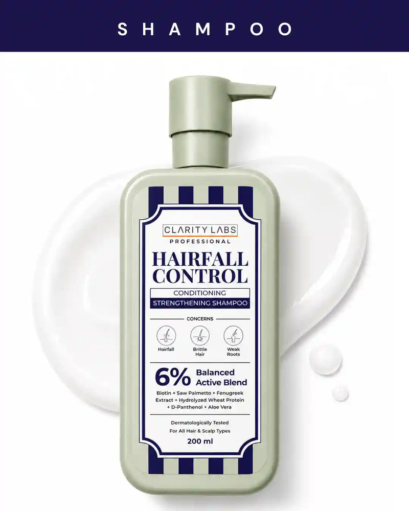 Hairfall Control Shampoo with 1% Saw Palmetto & 0.5% Biotin for Thinning & Breakage - 200 ml