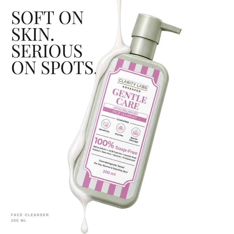 Gentle Care Face Cleanser with 0.75% Alpha-Arbutin & 2% Fruit AHA - 200 ml