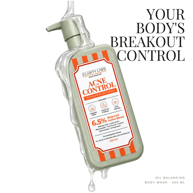 Acne Control Body Wash with 1% Salicylic Acid & 2% Niacinamide - 400 ml