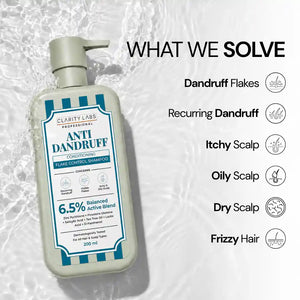 Anti-Dandruff Flake Control Conditioning Shampoo with 2% Zinc Pyrithione & 1% Piroctone Olamine - 200 ml