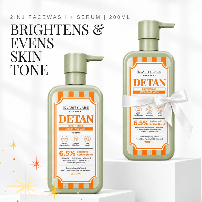 DeTan Brightening Face Wash with 2% Kojic Dipalmitate & 1% Vitamin C - 200 ml