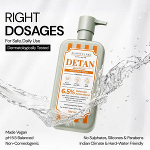 DeTan Brightening Face Wash with 2% Kojic Dipalmitate & 1% Vitamin C - 200 ml