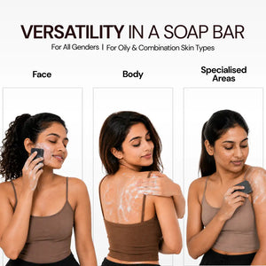 Anti Acne Soap with 1% Salicylic Acid & 0.5% Activated Charcoal | Pack of 4